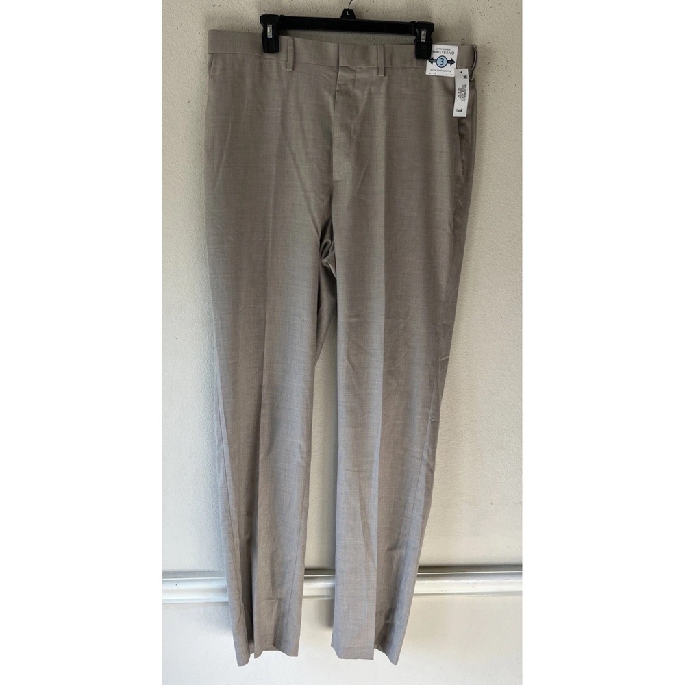 Saddlebred Pant Men 36x34 Beige Straight Comfort Waist  Performance New Office